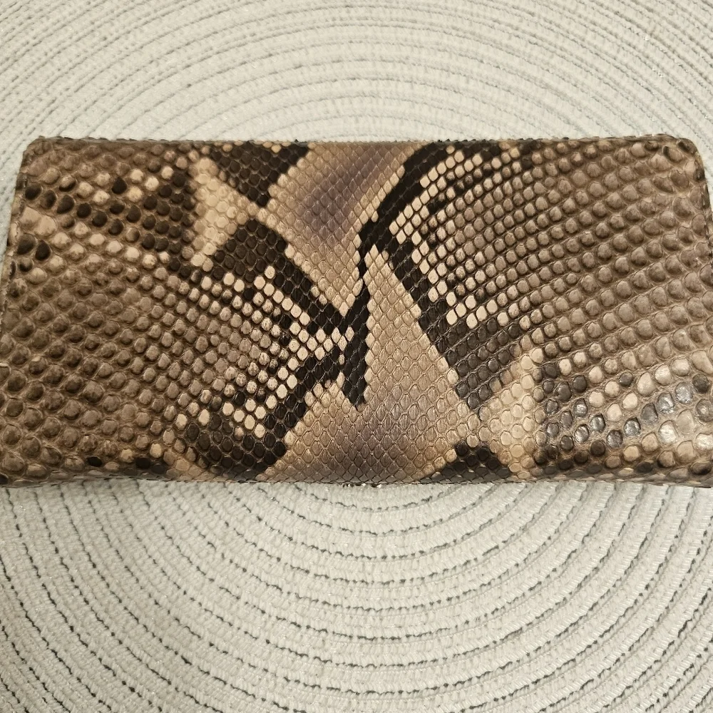 Gucci Python Continental Wallet w/ Crystal GG Logo | Box & Dustbag